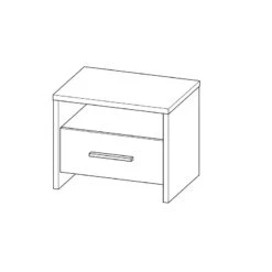 Demeyere Chevet Kansas 1 Tiroir 1 Niche -Mobilier Soldes lit colorado 2 personnes 160x200 cm 5