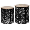 Lot De 2 Tables Basses Feuille Noir Atmosphera -Mobilier Soldes lot de 2 tables basses feuille noir atmosphera