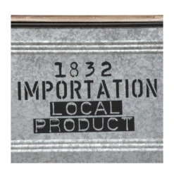 Lot De 3 Malles Métal Gris Plateau Bois Atmosphera -Mobilier Soldes lot de 3 malles metal gris plateau bois atmosphera 1 7