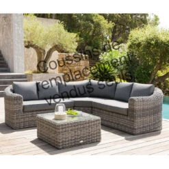 Lot De 9 Coussins Pour Salon Angle Moorea Carbone Hespéride -Mobilier Soldes lot de 9 coussins pour salon angle moorea carbone hesperide 1