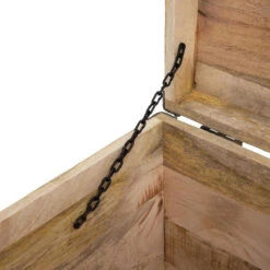 Malle Pouf Vintage En Bois Atmosphera -Mobilier Soldes malle pouf vintage en bois atmosphera 3