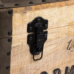 Malle Pouf Vintage En Bois Atmosphera -Mobilier Soldes malle pouf vintage en bois atmosphera 5