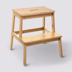 Mobilier Soldes -Mobilier Soldes marchepied bambou 2 marches 5five 1