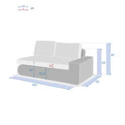 Méridienne Gauche De Salon Savinia Coloris Tahini Hespéride -Mobilier Soldes meridienne gauche de salon savinia coloris tahini hesperide 3