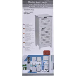 Mobilier Soldes -Mobilier Soldes meuble bas 1 porte et 1 tiroir blanc 1