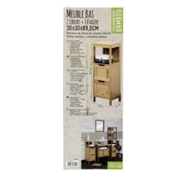 Meuble Bas 2 Tiroirs En Bambou Mahé 5 Meuble Bas 2 Tiroirs En Bambou Mahé -Mobilier Soldes meuble bas 2 tiroirs en bambou collection mahe 1
