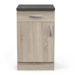 Demeyere Meuble De Cuisine Bas 1 Porte 1 Tiroir 50 Cm Paprika -Mobilier Soldes meuble de cuisine bas 1 porte 1 tiroir 50 cm paprika 1 3