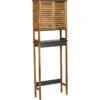 Meuble Dessus WC Acacia 2 Portes 1 étagère -Mobilier Soldes meuble dessus wc acacia 2 portes 1 etagere