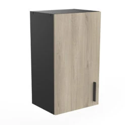 Demeyere Meuble Haut 1 Porte 40 Cm Origan Noir Et Bois