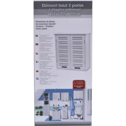 Meuble Haut 2 Portes Blanc Miami 5 Meuble Haut 2 Portes Blanc Miami -Mobilier Soldes meuble haut 2 portes blanc 1