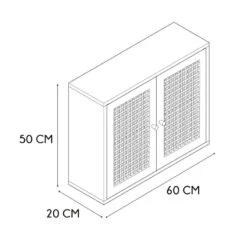 Meuble Haut 2 Portes Cannage Bali -Mobilier Soldes meuble haut 2 portes cannage bali 3
