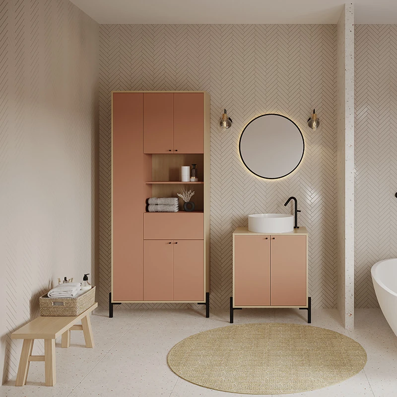 Demeyere Meuble Sous Lavabo 2 Portes Abricot Elisa 6 Demeyere Meuble Sous Lavabo 2 Portes Abricot Elisa – Image 4