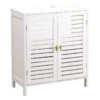 Meuble Sous Lavabo 2 Portes Blanc Lux -Mobilier Soldes meuble sous lavabo 2 portes blanc lux