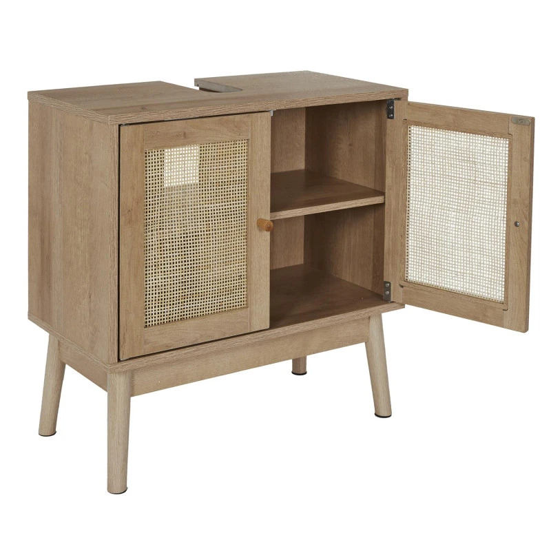 Meuble Sous Lavabo 2 Portes Cannage Bali 5 Meuble Sous Lavabo 2 Portes Cannage Bali – Image 3