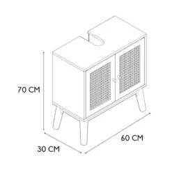 Meuble Sous Lavabo 2 Portes Cannage Bali 9 Meuble Sous Lavabo 2 Portes Cannage Bali -Mobilier Soldes meuble sous lavabo 2 portes cannage bali 3