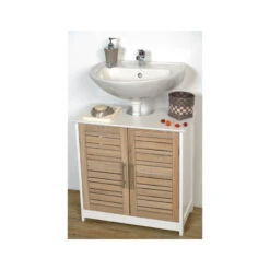 Meuble Sous Lavabo Bicolore Stockholm -Mobilier Soldes meuble sous lavabo bicolore 1