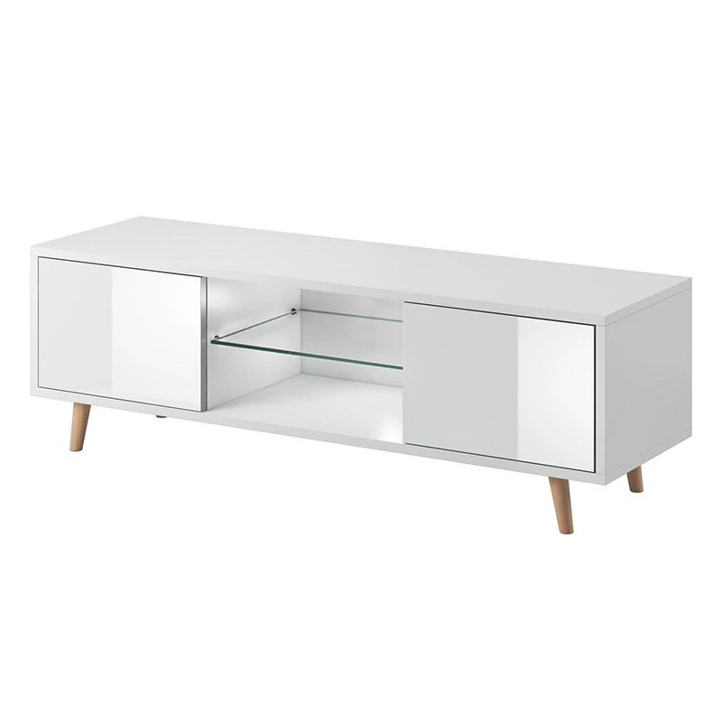 Meuble TV 2 Portes Sweden Blanc 4 Meuble TV 2 Portes Sweden Blanc – Image 2