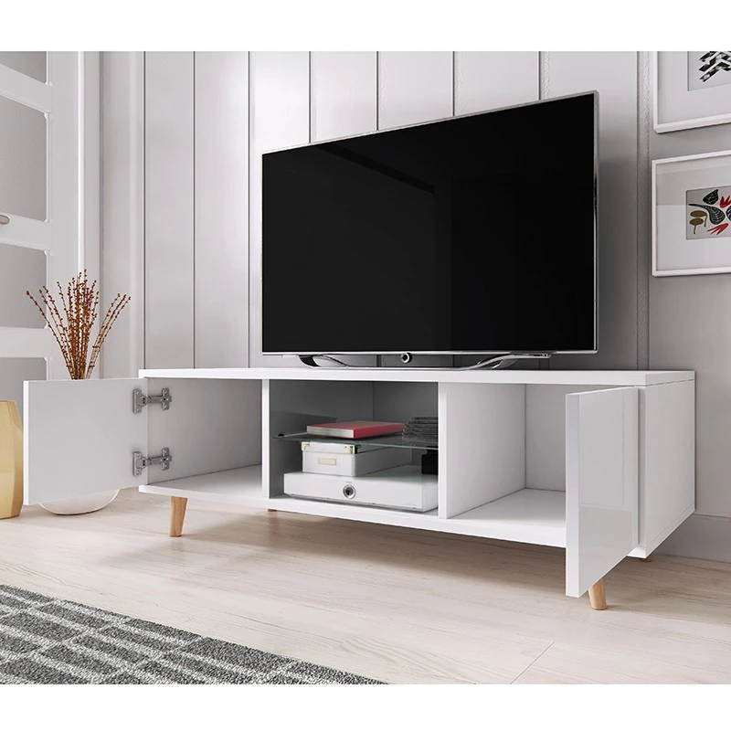 Meuble TV 2 Portes Sweden Blanc 5 Meuble TV 2 Portes Sweden Blanc – Image 3