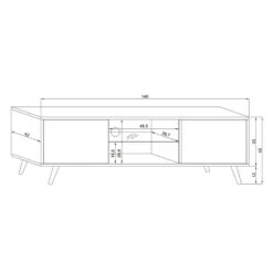 Meuble TV 2 Portes Sweden Blanc 9 Meuble TV 2 Portes Sweden Blanc -Mobilier Soldes meuble tv 2 portes sweden blanc 3