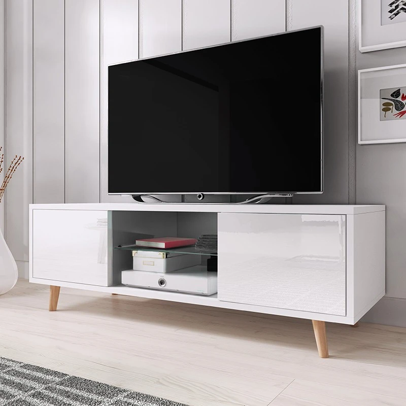 Meuble TV 2 Portes Sweden Blanc 3 Meuble TV 2 Portes Sweden Blanc