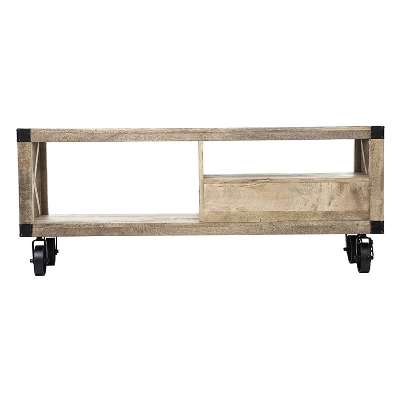 Meuble TV Bois Et Métal 1 Tiroir Silas Atmosphera 6 Meuble TV Bois Et Métal 1 Tiroir Silas Atmosphera – Image 4