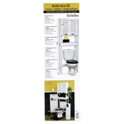 Meuble WC Miami 1 Tablette Blanc -Mobilier Soldes meuble wc 1 tablette blanc 1