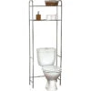 Meuble WC 2 Tablettes Pour Toilettes Chrome -Mobilier Soldes meuble wc 2 tablettes pour toilettes chrome