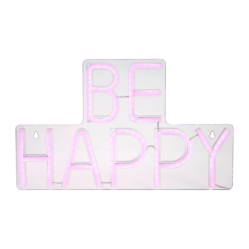 Néon Mural USB Be Happy Rose Ostaria 4 Néon Mural USB Be Happy Rose Ostaria – Image 2