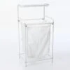 Panier à linge Blanc Sur Support -Mobilier Soldes panier a linge sur support