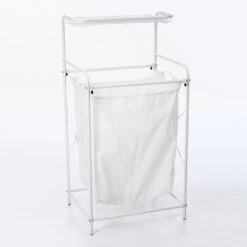 Panier à linge Blanc Sur Support