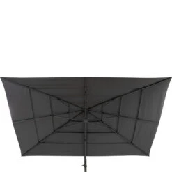 Parasol 4x3 M Melhia Multi Toiles Oléfine Anthracite Hespéride -Mobilier Soldes parasol 4x3 m melhia multi toiles olefine anthracite hesperide 2