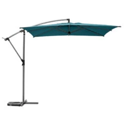 Parasol Décentré Carré Manoa Bleu Canard Hespéride 8 Parasol Décentré Carré Manoa Bleu Canard Hespéride -Mobilier Soldes parasol decentre carre manoa bleu canard hesperide 1