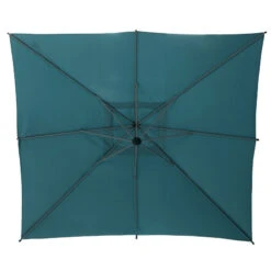 Parasol Décentré Carré Manoa Bleu Canard Hespéride 9 Parasol Décentré Carré Manoa Bleu Canard Hespéride -Mobilier Soldes parasol decentre carre manoa bleu canard hesperide 2