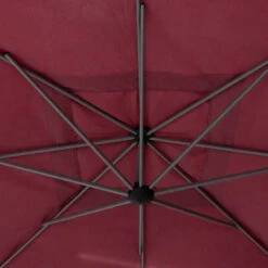 Parasol Décentré Carré Manoa Bordeaux Hespéride -Mobilier Soldes parasol decentre carre manoa bordeaux hesperide 2