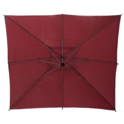 Parasol Décentré Carré Manoa Bordeaux Hespéride -Mobilier Soldes parasol decentre carre manoa bordeaux hesperide 4
