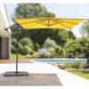 Parasol Décentré Carré Manoa Jaune Moutarde Hespéride -Mobilier Soldes parasol decentre carre manoa jaune moutarde hesperide