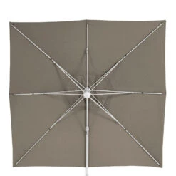 Parasol Décentré Eléa Inclinable Carré Oléfine Noisette/blanc Hespéride -Mobilier Soldes parasol decentre elea inclinable carre olefine noisetteblanc hesperide 2