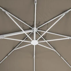 Parasol Décentré Eléa Inclinable Carré Oléfine Noisette/blanc Hespéride -Mobilier Soldes parasol decentre elea inclinable carre olefine noisetteblanc hesperide 5
