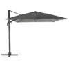 Parasol Décentré Eléa Inclinable Rectangulaire Oléfine Anthracite Hespéride