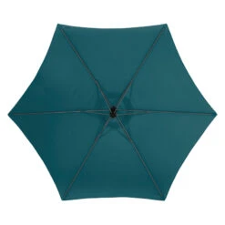 Parasol Décentré Rond Manoa Bleu Canard Hespéride -Mobilier Soldes parasol decentre rond manoa bleu canard hesperide 4
