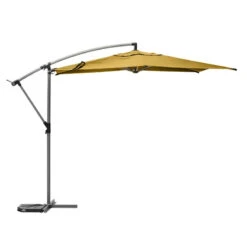 Parasol Décentré Rond Manoa Jaune Moutarde Hespéride 8 Parasol Décentré Rond Manoa Jaune Moutarde Hespéride -Mobilier Soldes parasol decentre rond manoa jaune moutarde hesperide 1