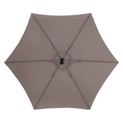 Parasol Décentré Rond Manoa Taupe Hespéride -Mobilier Soldes parasol decentre rond manoa taupe hesperide 4
