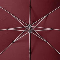 Parasol Déporté Carré Equador Bordeaux Hespéride -Mobilier Soldes parasol deporte carre equador bordeaux hesperide 4
