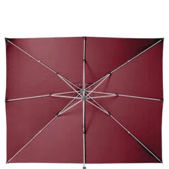 Parasol Déporté Rectangulaire Equador Bordeaux Hespéride -Mobilier Soldes parasol deporte rectangulaire equador bordeaux hesperide 4