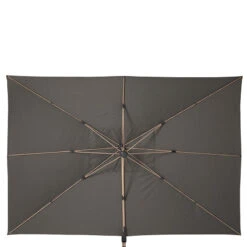 Parasol Déporté Rectangulaire Soly Honey Et Charbon Hespéride -Mobilier Soldes parasol deporte rectangulaire soly honey et charbon hesperide 2