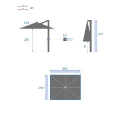 Parasol Déporté Rectangulaire Soly Honey Et Noisette Hespéride 15 Parasol Déporté Rectangulaire Soly Honey Et Noisette Hespéride -Mobilier Soldes parasol deporte rectangulaire soly honey noisette hesperide 6