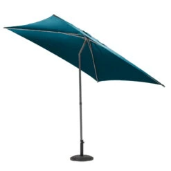 Parasol Droit Carré 2,5x2,5m Soya Bleu Canard Hespéride -Mobilier Soldes parasol droit carre 25x25m soya bleu canard hesperide 2