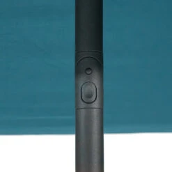 Parasol Droit Carré 2,5x2,5m Soya Bleu Canard Hespéride -Mobilier Soldes parasol droit carre 25x25m soya bleu canard hesperide 3