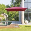 Parasol Droit Carré 2,5x2,5m Soya Bordeaux Hespéride 2 Parasol Droit Carré 2,5x2,5m Soya Bordeaux Hespéride -Mobilier Soldes parasol droit carre 25x25m soya bordeaux hesperide