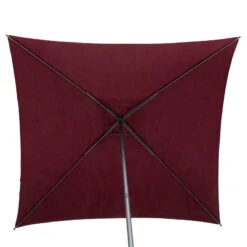 Parasol Droit Carré 2,5x2,5m Soya Bordeaux Hespéride -Mobilier Soldes parasol droit carre 25x25m soya bordeaux hesperide 3